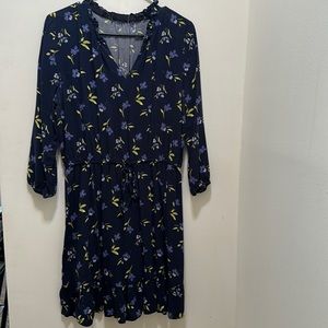 The loft outlet navy flower skater dress